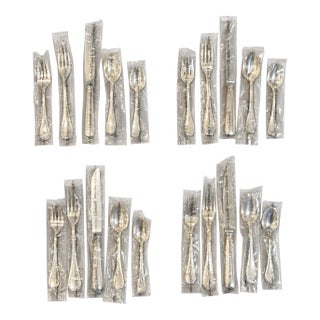 Vintage Christofle Albi Silver-Plated Flatware Service for 4, Unused Sealed - 20 Pieces For Sale