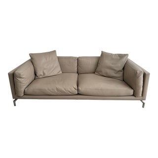 Design Within Reach Como Leather Sofa For Sale