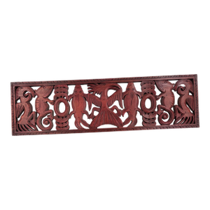 Vintage Hand Carved Wooden Animal Wall Art for British Colonial, Palm Beach Regency, Native American & Chinoiserie - See Inspiration Photo