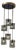 1960s Italian Six Light Pendant Chandelier For Sale