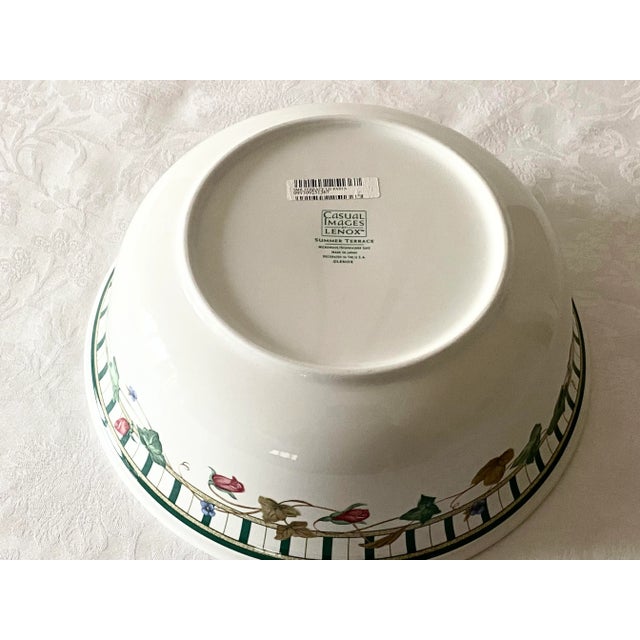 Traditional Lenox Summer Terrace Serving Bowl Mint Condition. For Sale - Image 3 of 10