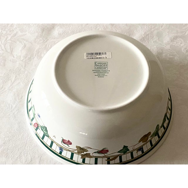 Traditional Lenox Summer Terrace Serving Bowl Mint Condition Late 20th Century For Sale - Image 3 of 10