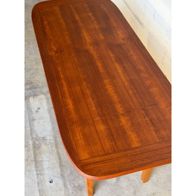 Danish Mid Century Modern Teak Coffee Table With Lower Shelf 1960s For Sale In Los Angeles - Image 6 of 9