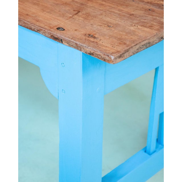 1960s Very Long Vintage French Wooden Cloister Table For Sale - Image 5 of 12