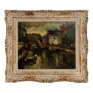 Oliver FossExpressionist Oil Painting Paris Scene View Architectural Visionism Olivier Foss For Sale