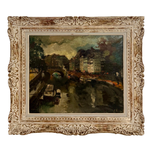 Oliver FossExpressionist Oil Painting Paris Scene View Architectural Visionism Olivier Foss