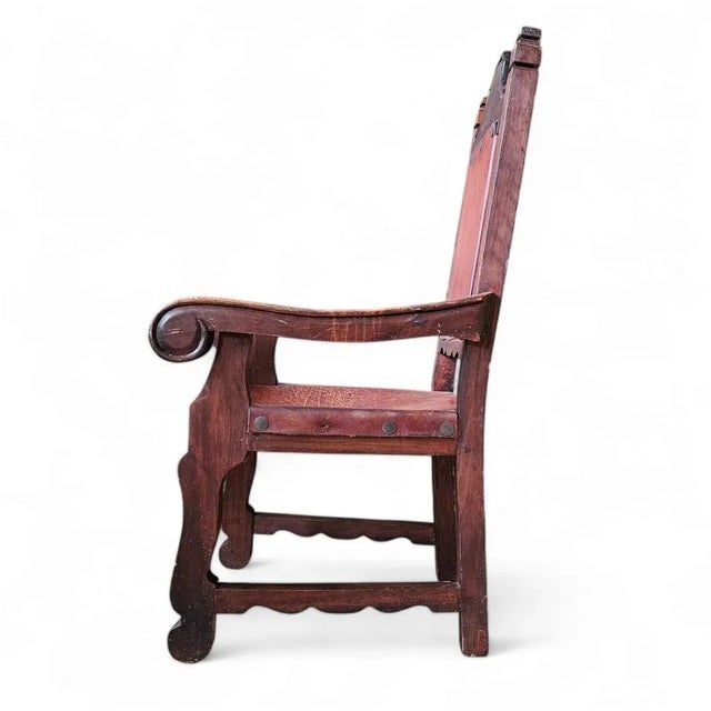 Early 20th Century Early 20th Century Spanish Colonial Silla Amplia Chair For Sale - Image 5 of 5