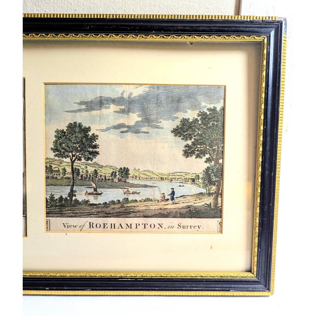 English 18th Century Framed Engraving Triptych of the River Thames, London – 1784 For Sale - Image 3 of 11