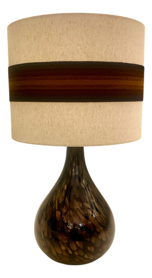 Black Murano Glass Lamp with Aventurine