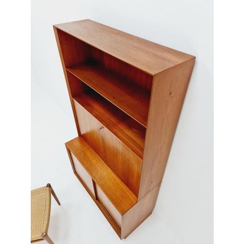 Vintage Danish Teak Bookshelf with Desk by Svend Aage Rasmusen, 1960s For Sale - Image 10 of 11