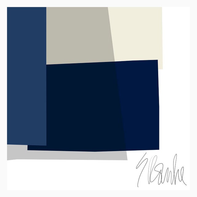 Not Yet Made - Made To Order Blue Collage Fine Art Print 16" X 20" by Liz Roache For Sale - Image 5 of 6