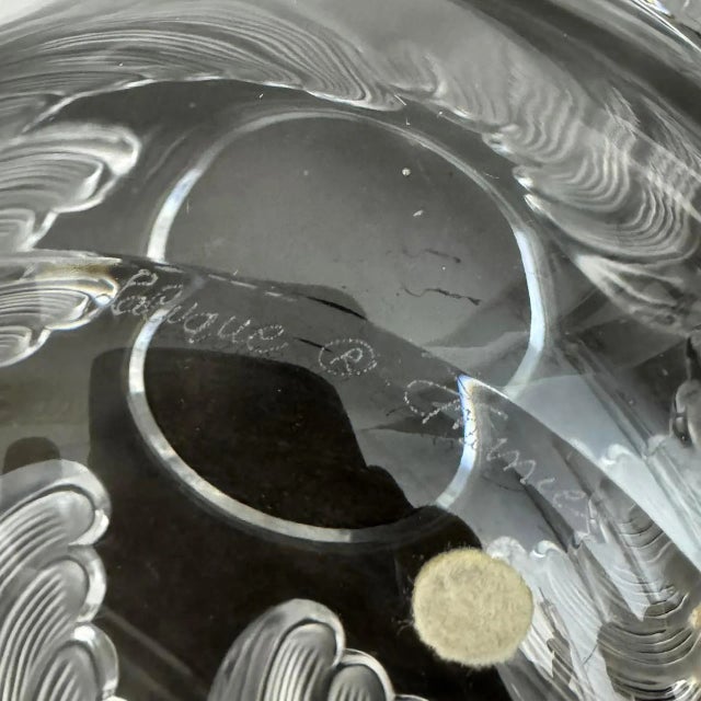 Art Deco Crystal Vagues Vase by Lalique, France, 1960s For Sale - Image 6 of 7