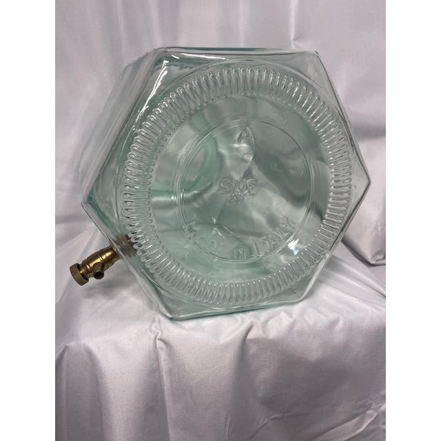 Brass Nozzle and Bubble top. 19 inches tall x 12 wide. Made in Italy