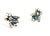 Gemstone Antique Gold and Silver Bee Earrings With Sapphires and Diamonds, Pair For Sale - Image 7 of 13