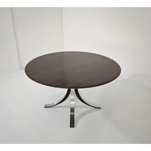 Round Model T69 Dining Table in Wood and Steel by Osvaldo Borsani and Eugenio Gerli for Tecno, 1965 For Sale - Image 15 of 15
