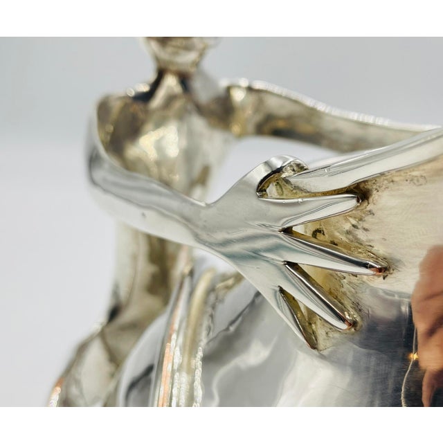 1980s Emilia Castillo Silver-Plated Monkey Pitcher, Mexican Modernism For Sale - Image 12 of 18