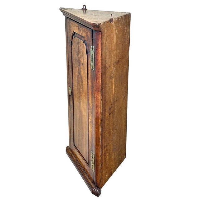 Brown Early 18th Century Walnut Corner Cupboard, 1710 For Sale - Image 8 of 9