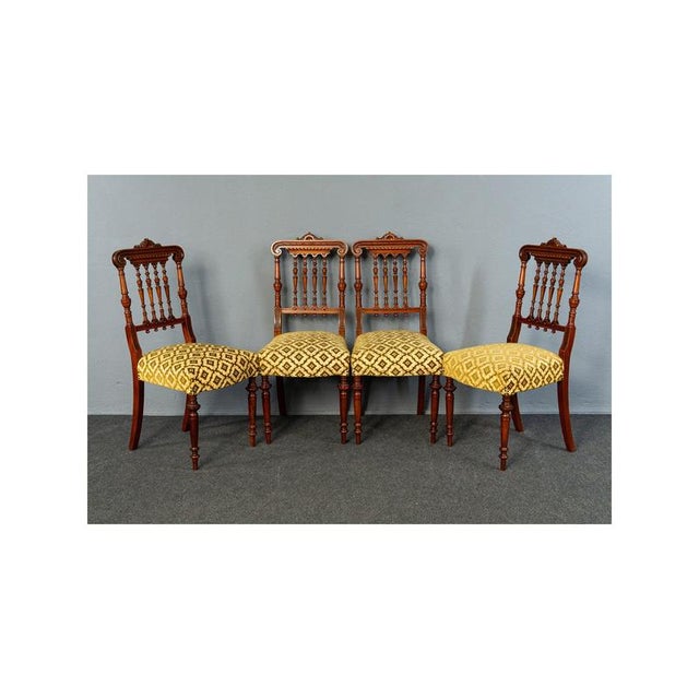 Wilhelminian Walnut Chairs, Set of 4 For Sale - Image 16 of 16