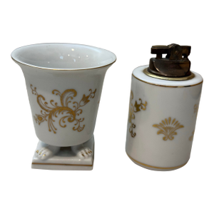 Vintage Andrea by Sadek Hand-Painted Porcelain Tobacco Set Ornate Japanese Collectable