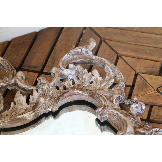 Wood Vintage La Barge Italian Rococo Style Carved Wall Mirror, Circa 1970s For Sale - Image 7 of 18