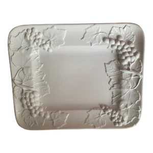 Late 20th Century Italian White Ceramic Tray