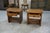 Brown Brutalist Bedside Tables in Elm by Aranjou, 1960, Set of 2 For Sale - Image 8 of 9