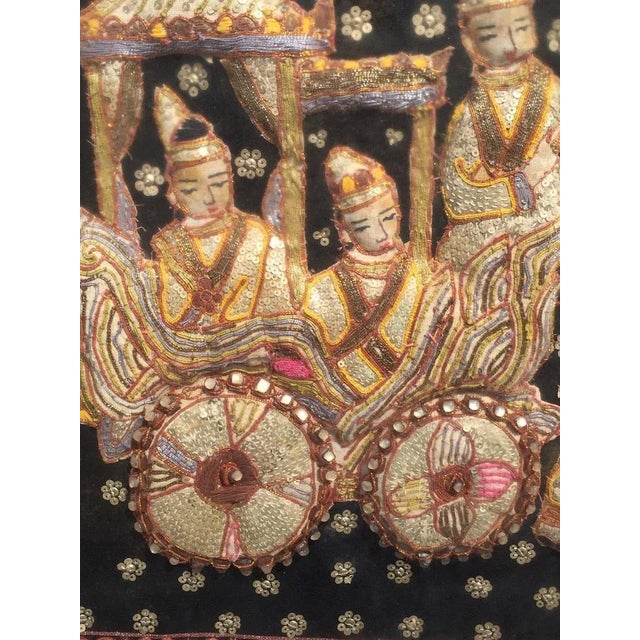 Indian Decorative Tapestry in Silk For Sale - Image 4 of 13