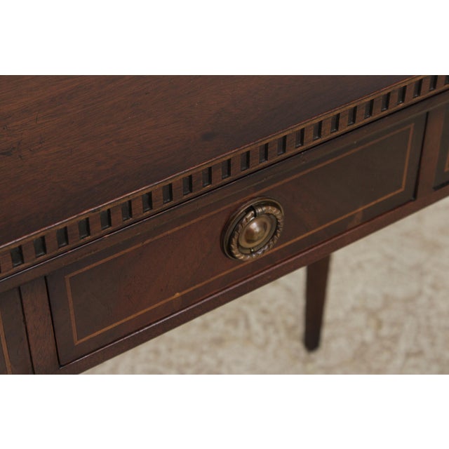 English Style Flip Top Mahogany Game Hall Table For Sale - Image 11 of 16