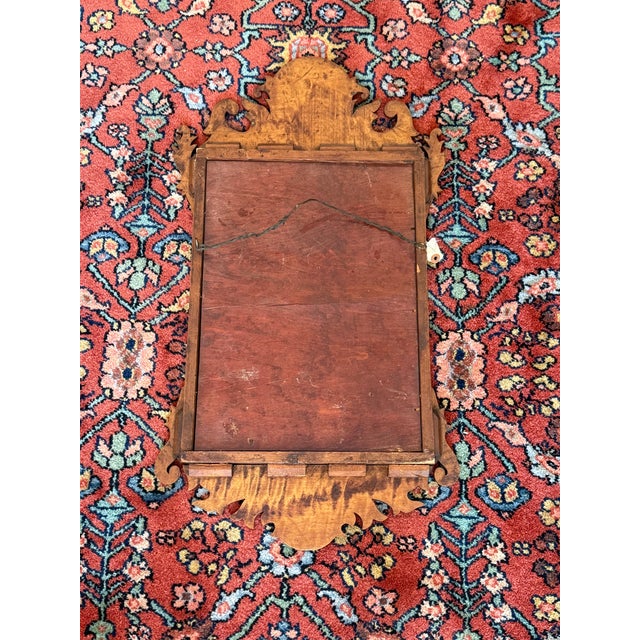 American 19th Century American Figured Maple Scrollwork Wall Mirror, Circa 1840–1860 For Sale - Image 3 of 5