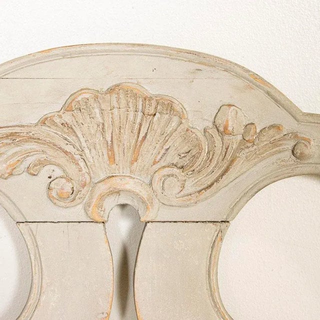 Late 19th Century Late 19th Century Antique Pair of Gray Painted Swedish Arm Chairs For Sale - Image 5 of 12