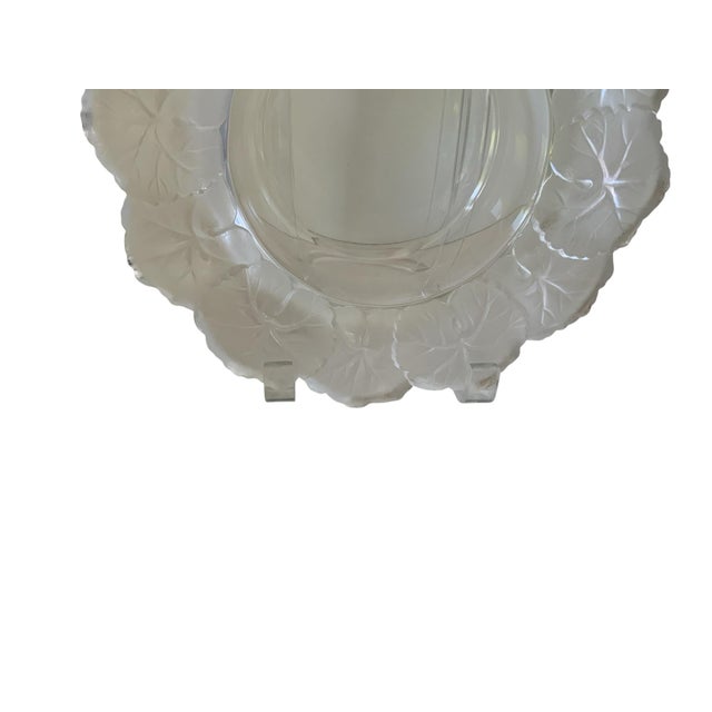 Vintage Lalique Honfleur Crystal Glass 8" Round Bowl Made in France 1978. Approx. 2 3/8" Tall x 8 3/4" Wide at Top....