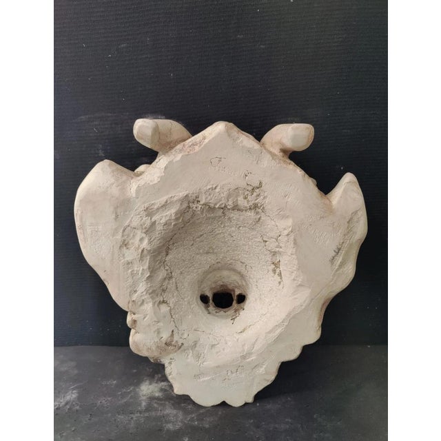 Fountain Mask with Face of Faun with Grapes in Asiago White Marble, Venice For Sale - Image 11 of 12