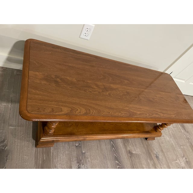 American Vintage Ethan Allen Heirloom Nutmeg (Solid Maple) Coffee Table For Sale - Image 3 of 5