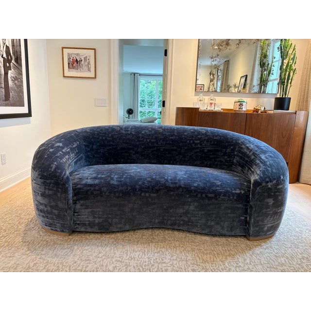 2020s Brand New Elegant Blue Sofa For Sale - Image 5 of 11