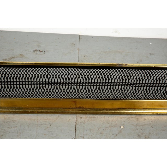 Late 19th Century Antique Regency Pierced Brass Fire Fender For Sale - Image 5 of 6