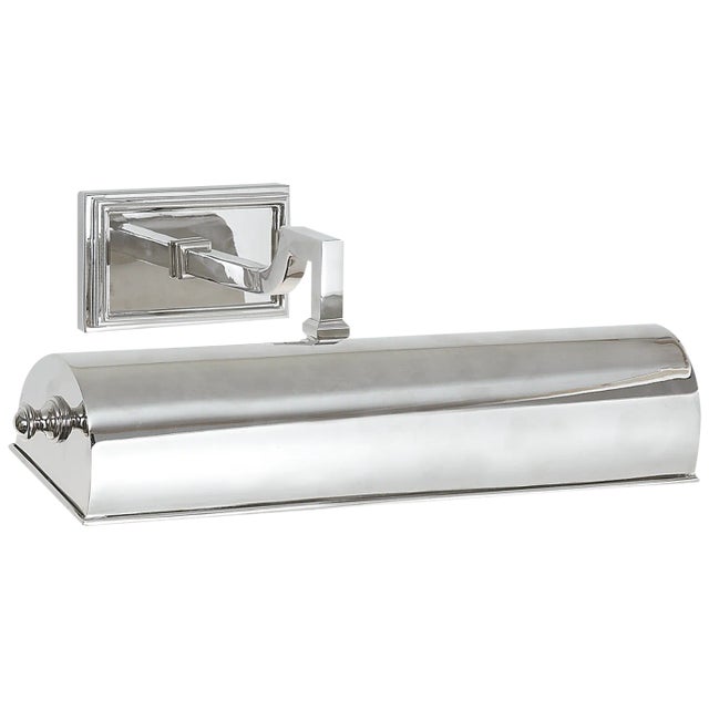 Dean 12" Picture Light in Polished Nickel Designer: Alexa Hampton Height: 5" Extension: 10" Backplate: 2.75" x 4.5"...