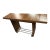 1930 Walnut Console With Brass Hinged Top For Sale