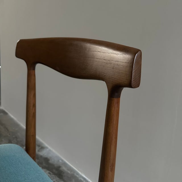 Vintage Danish Chairs in Teak and Fabric, 1960s, Set of 4 For Sale - Image 4 of 11