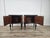 Mid-Century Modern Mahogany Burl Nightstands with Glass Top, 1960, Set of 2 For Sale - Image 15 of 18