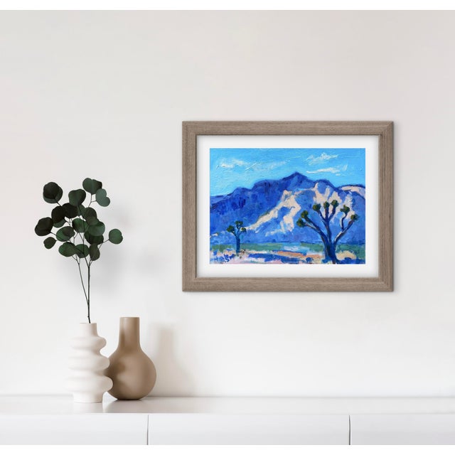 Textile Joshua Morning, Original Oil Painting Desertscape Landscape For Sale - Image 7 of 7