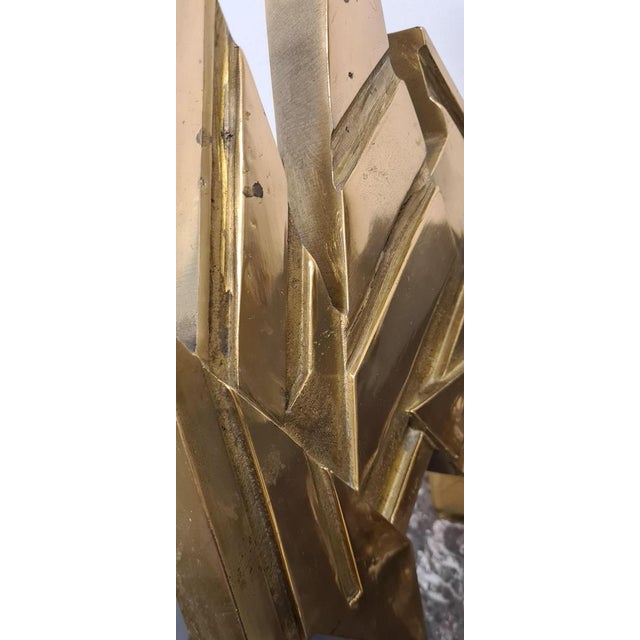 Giuseppe Banfi, Abstract Sculpture, 1988, Brass & Marble For Sale - Image 13 of 15