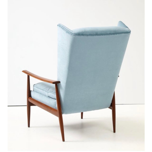 1950's Arne Vodder Attributed Wing-Back Teak Lounge Chair For Sale - Image 9 of 13