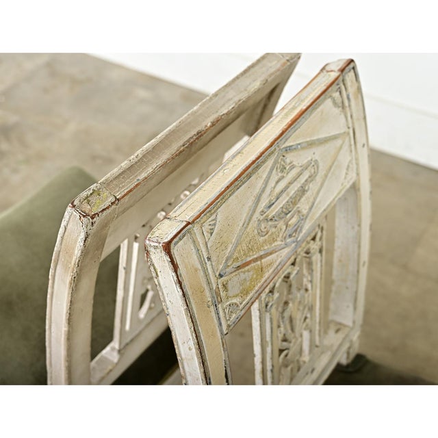 French Pair of 19th Century Period Directoire Side Chairs For Sale - Image 13 of 14