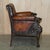 Lion Hand Carved Brown Leather Chesterfield Sofa Armchair Suite, 1880s, Set of 4 For Sale - Image 11 of 18
