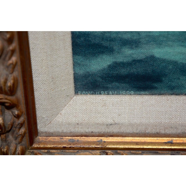 Aqua William-Adolphe Bouguereau French Mystical "Evening Mood" Canvas Print in Frame For Sale - Image 8 of 12