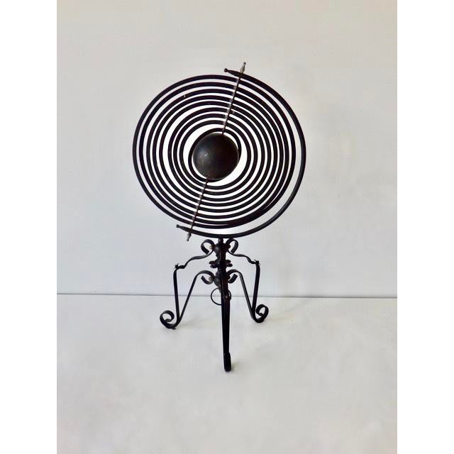 MidCentury Black Wrought Iron Garden Armillary Sphere Chairish
