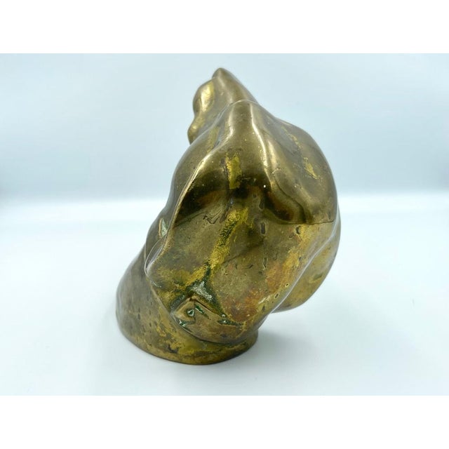 Gold French Brass Greyhound Head, 1950s For Sale - Image 8 of 12