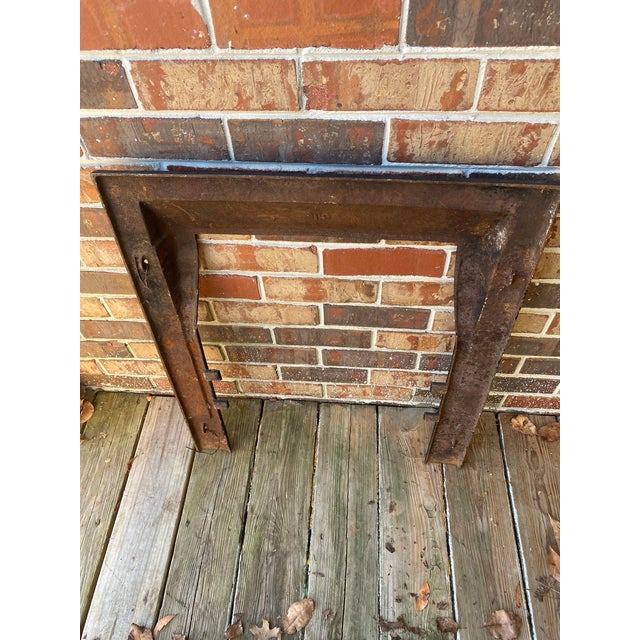 Antique Cast Iron Fleur De Lis Fireplace Surround For Sale - Image 10 of 15