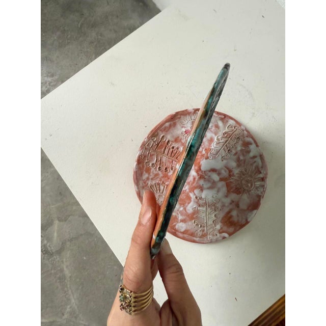 Vintage Ceramic Flat Plates from Vallauris, 1960s, Set of 2 For Sale - Image 12 of 17