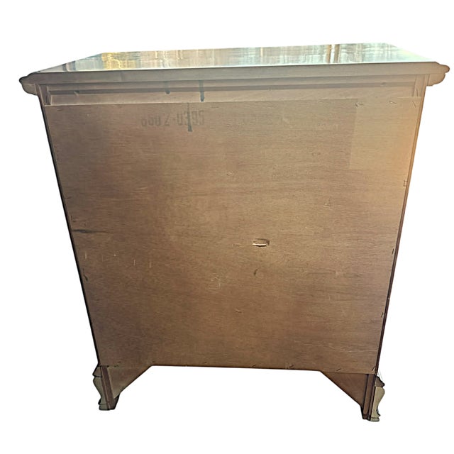 1990s Solid Cherry Wood Chippendale Small Chest of Drawers 28 W 17 D 31 H - Made in South Carolina by Sumter Cabinet Company in 1994 For Sale - Image 5 of 6